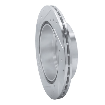 R1 Concepts R1 06-12 Mitsubishi Eclipse Rear Right Drilled & Slotted Silver Brake Rotor