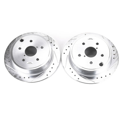PowerStop Power Stop 15-19 Subaru WRX Rear Evolution Drilled & Slotted Rotors - Pair