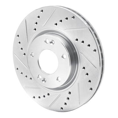 R1 Concepts R1 04-11 Hyundai AZERA Front Left Drilled & Slotted Silver Brake Rotor