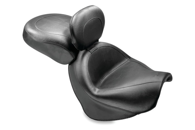 Mustang Motorcycle Mustang 09-21 Suzuki Boulevard C50/C50T Standard Touring 2PC Seat w/Driver Backrest - Black