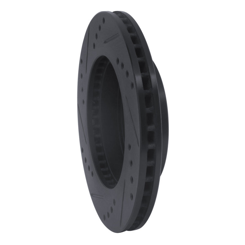 R1 Concepts R1 91-94 Toyota Previa Front Right Drilled & Slotted Black Brake Rotor