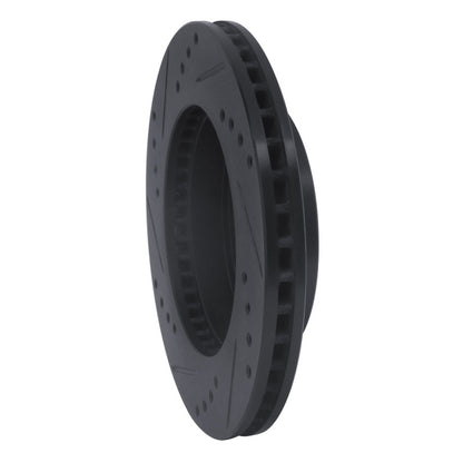 R1 Concepts R1 91-94 Toyota Previa Front Right Drilled & Slotted Black Brake Rotor