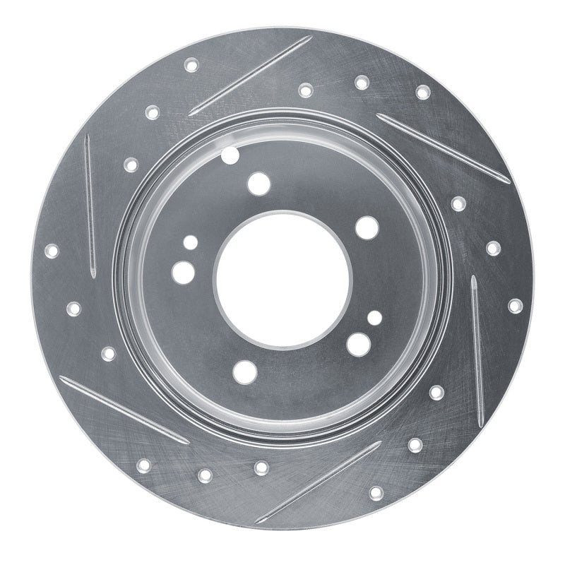 R1 Concepts R1 07-12 Kia Rondo (Canada) Rear Right Drilled & Slotted Silver Brake Rotor