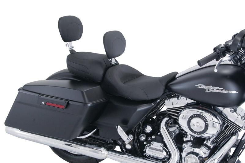 Mustang Motorcycle Mustang 08-21 Harley FL Touring Recessed Passenger Seat with Backrest - Black