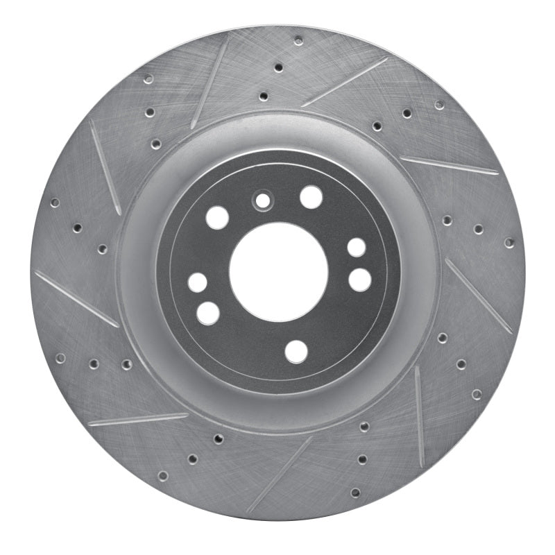 R1 Concepts R1 13-19 Mercedes-Benz GL350 Front Left Drilled & Slotted Silver Brake Rotor