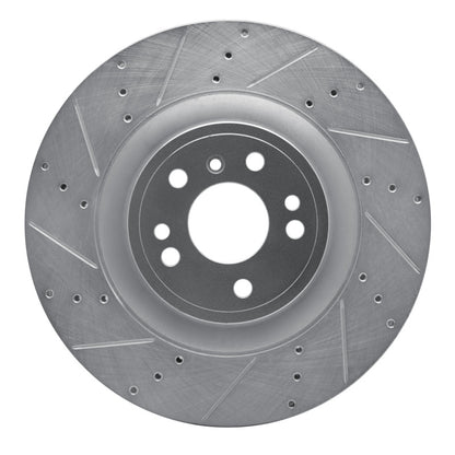 R1 Concepts R1 13-19 Mercedes-Benz GL350 Front Left Drilled & Slotted Silver Brake Rotor