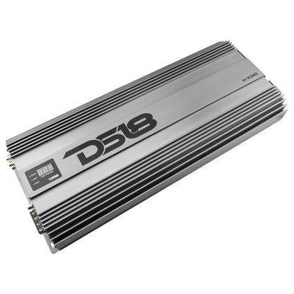 DS18 1-Chnl Amp 18000 Burst/0.67ohm 10000/1ohm 5800/2ohm 3500/4ohm Watts RMS w/ Voltmeter Black