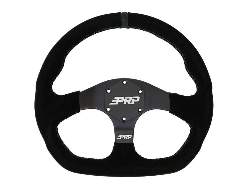 PRP Seats PRP Comp-R D-Shape Suede Steering Wheel - Blue