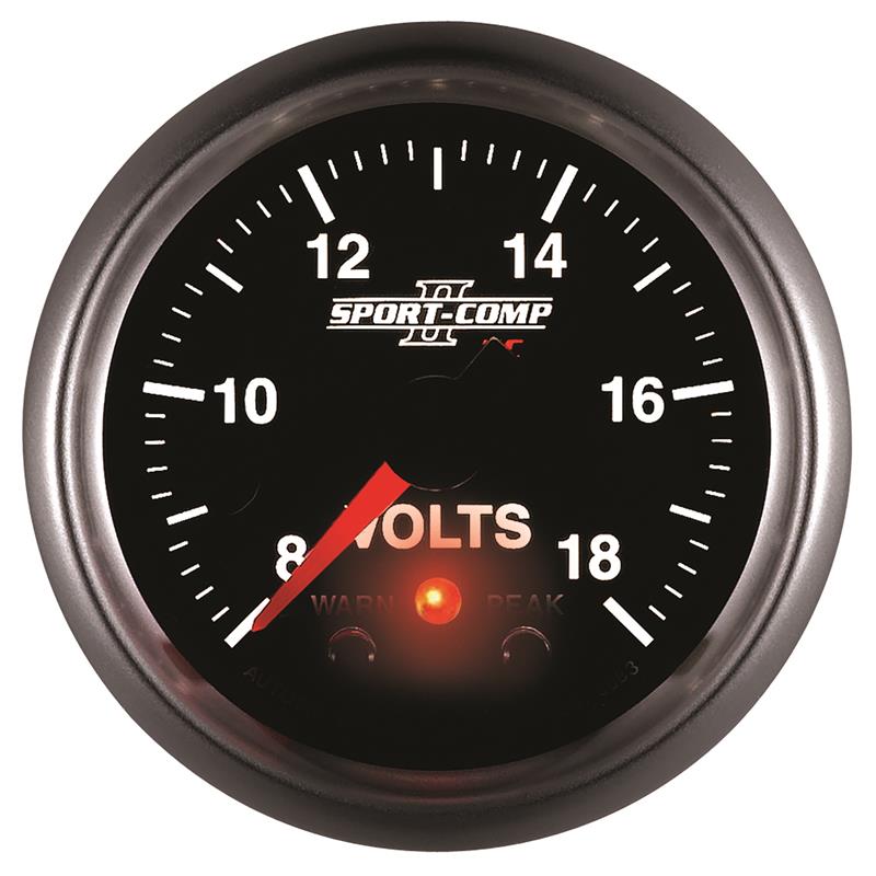 Autometer Sport-Comp II 2-1/16in Digital Voltmeter Gauge - 18V