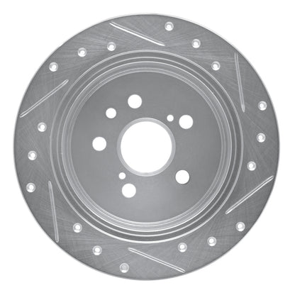 R1 Concepts R1 88-91 Toyota Camry Rear Left Drilled & Slotted Silver Brake Rotor