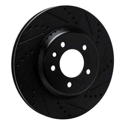 R1 Concepts R1 20-25 Land Rover Defender 90 Rear Right Drilled & Slotted Black Brake Rotor