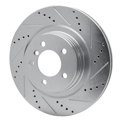 R1 Concepts R1 06-09 Land Rover Range Rover Front Right Drilled & Slotted Silver Brake Rotor