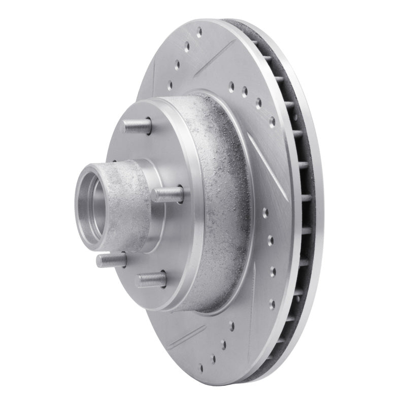 R1 Concepts R1 1978-1990 Buick Skylark Front Left Drilled & Slotted Silver Brake Rotor