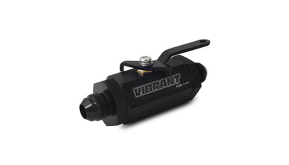 Vibrant -12AN to -12AN Male Shut Off Valve - Black
