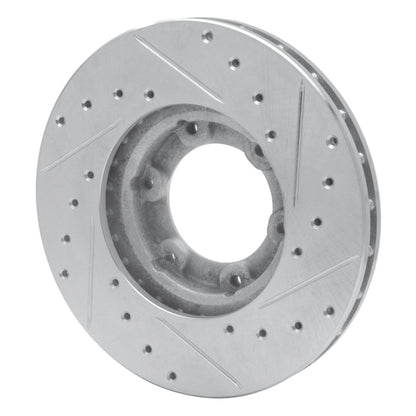 R1 Concepts R1 87-88 Toyota Pickup Front Left Drilled & Slotted Silver Brake Rotor