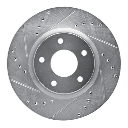 R1 Concepts R1 13-25 Nissan ALTIMA Front Left Drilled & Slotted Silver Brake Rotor