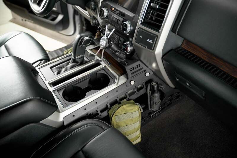 DV8 Offroad 15-20 Ford F150 / 17-21 Ford F250/F350 Center Console Molle Panels & Device Mount