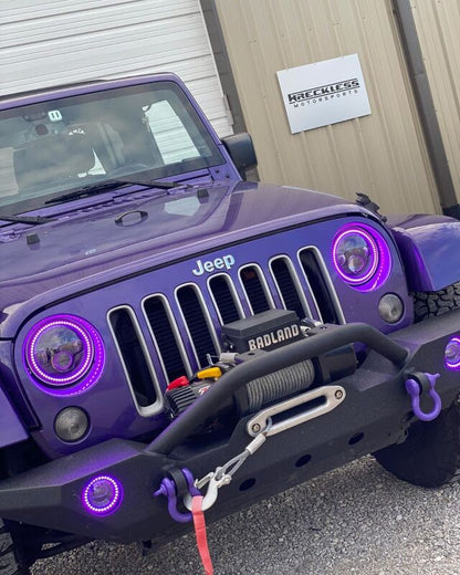 ORACLE Lighting Oracle 07-17 Jeep Wrangler LED Fog Light Halo Kit - UV/Purple