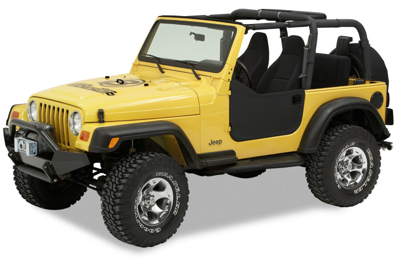 Bestop 97-06 Jeep Wrangler TJ Lower Fabric Doors (Black Diamond)