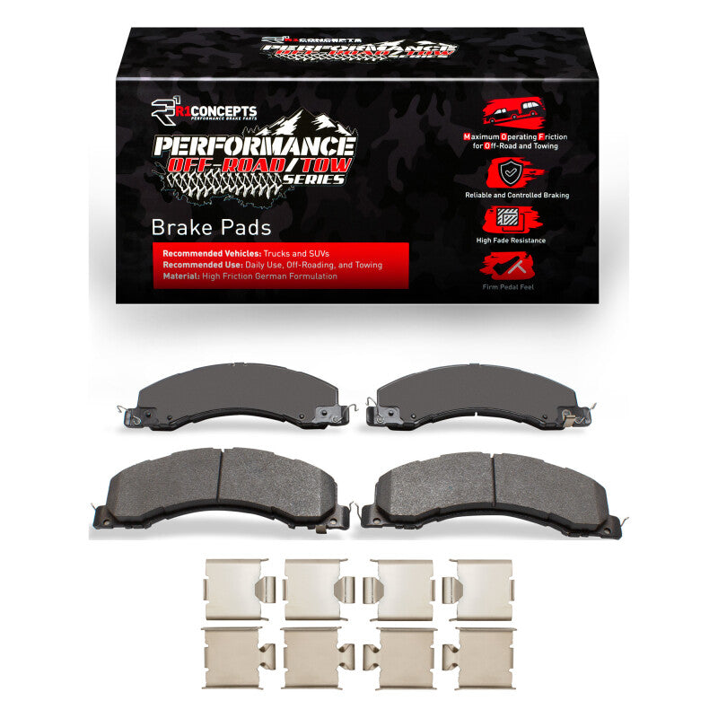 R1 Concepts R1 2008-2025 Dodge Ram 4500 Front/Rear Performance Off-Road/Tow Brake Pads & Hardware Kit