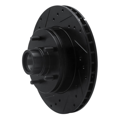 R1 Concepts R1 91-96 Buick COMMERCIAL CHASSIS Front Left Drilled & Slotted Black Brake Rotor