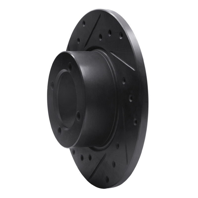 R1 Concepts R1 67-74 Opel Manta Front Left Drilled & Slotted Black Brake Rotor
