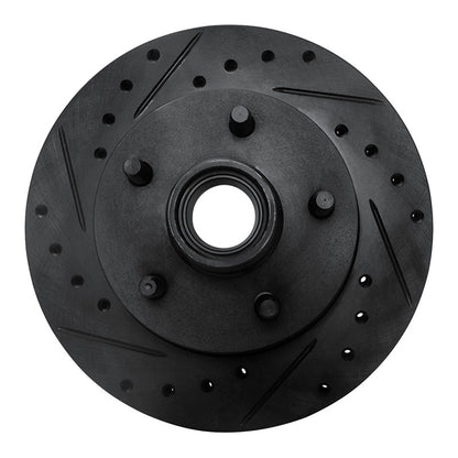 R1 Concepts R1 95-97 Ford Ranger (USA/Canada) Front Left Drilled & Slotted Black Brake Rotor