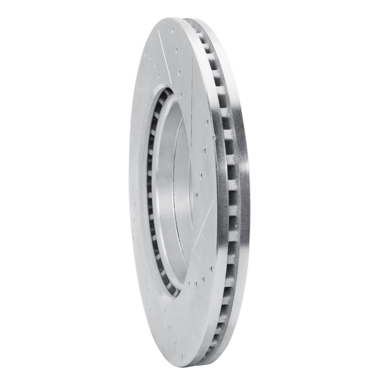 R1 Concepts R1 2019-2025 Ram 1500 Front Left Drilled & Slotted Silver Brake Rotor
