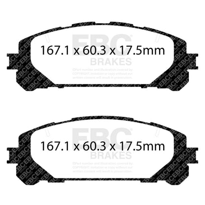 EBC 2020+ Toyota Highlander 2.5L Hybrid Ultimax Front Brake Pads
