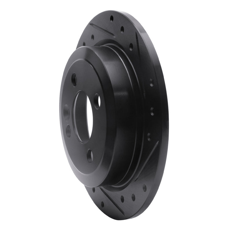 R1 Concepts R1 02-15 Mini Cooper (Excl Clubman) Rear Right Drilled & Slotted Black Brake Rotor