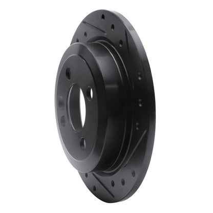 R1 Concepts R1 02-15 Mini Cooper (Excl Clubman) Rear Right Drilled & Slotted Black Brake Rotor