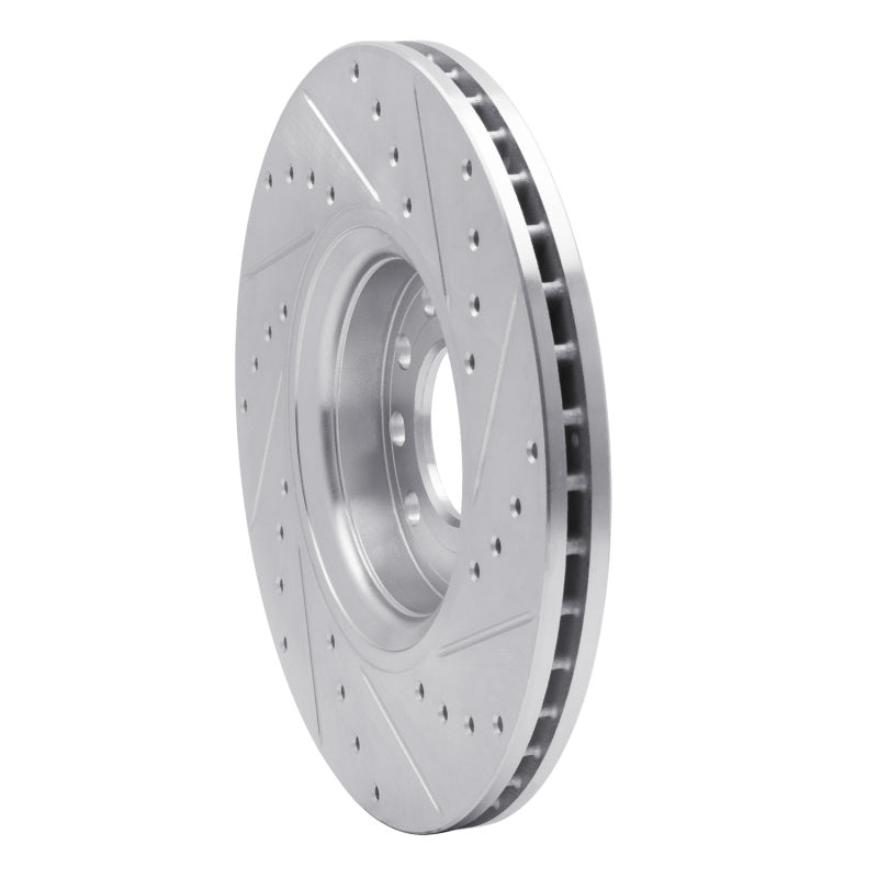 R1 Concepts R1 99-10 Chevrolet ASTRA (Mexico) Front Left Drilled & Slotted Silver Brake Rotor