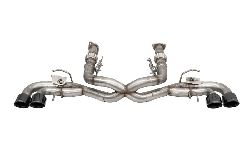 CORSA Performance Corsa 2020-2025 Corvette C8 3in Valved Cat-Back 4.5in Blk Quad Tips - Fits Factory NPP Exhaust w/AFM