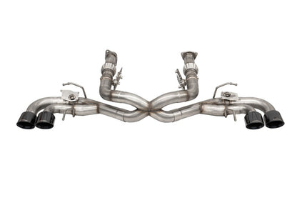 CORSA Performance Corsa 2020-2025 Corvette C8 3in Valved Cat-Back 4.5in Blk Quad Tips - Fits Factory NPP Exhaust w/AFM