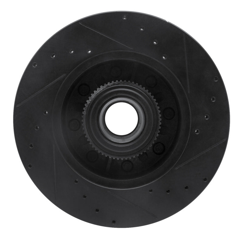 R1 Concepts R1 11-25 Ford F-250 2WD (Super Duty) Front Left Drilled & Slotted Black Brake Rotor