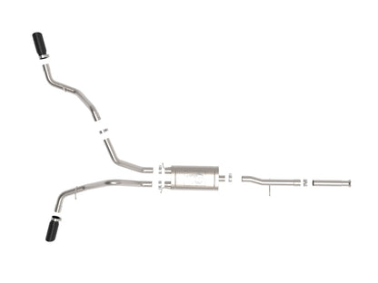 aFe Apollo GT Cat-Back Exhaust GM Trucks 09-18 V6-4.3L/V8-4.8/5.3L-Dual Rear-Side Exit Black Tips
