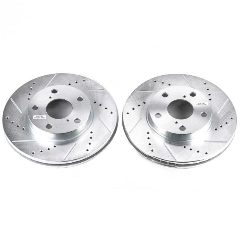 PowerStop Power Stop 01-05 Toyota RAV4 Front Evolution Drilled & Slotted Rotors - Pair