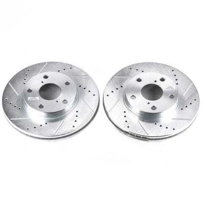 PowerStop Power Stop 01-05 Toyota RAV4 Front Evolution Drilled & Slotted Rotors - Pair