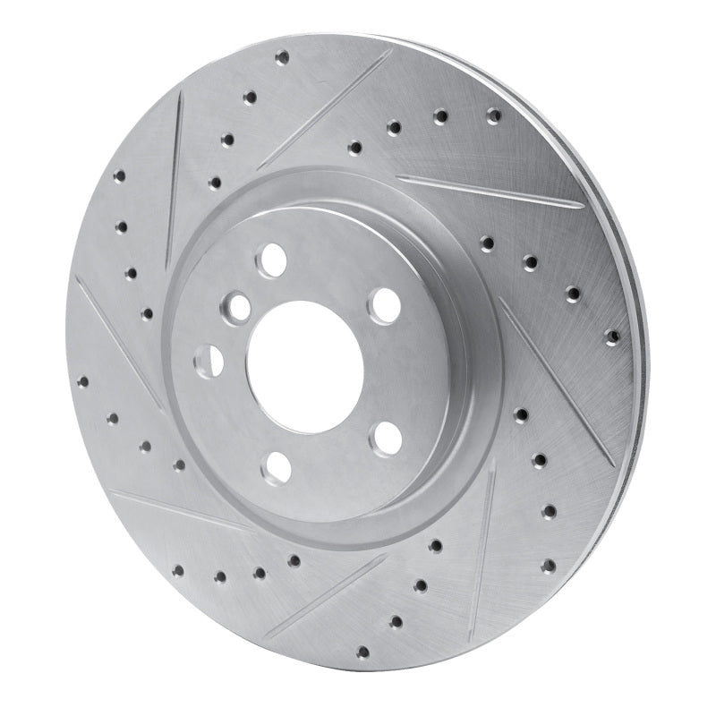 R1 Concepts R1 15-25 BMW 228I Gran Coupe Front Left Drilled & Slotted Silver Brake Rotor