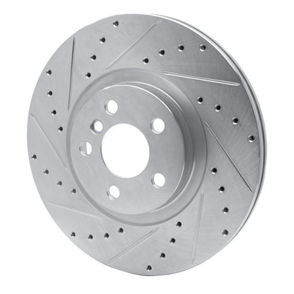 R1 Concepts R1 15-25 BMW 228I Gran Coupe Front Left Drilled & Slotted Silver Brake Rotor
