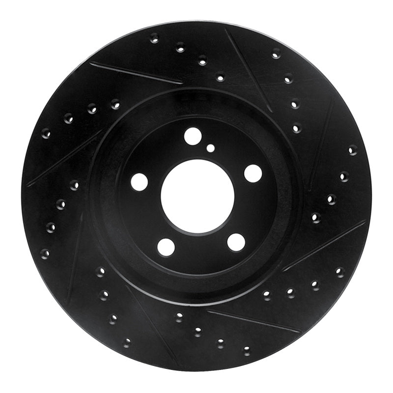R1 Concepts R1 01-10 Chrysler PT Cruiser Front Left Drilled & Slotted Black Brake Rotor