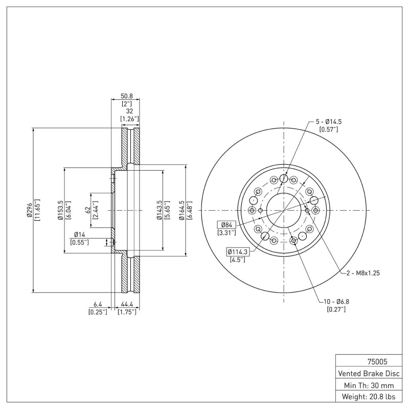 DFC 92-10 Lexus GS400 Front Brake Rotor