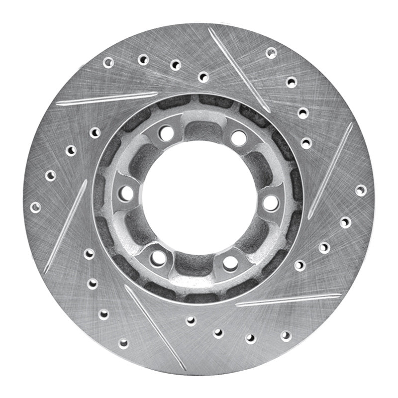 R1 Concepts R1 87-89 Dodge Raider Front Left Drilled & Slotted Silver Brake Rotor