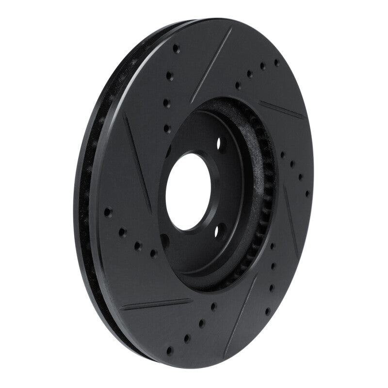 R1 Concepts R1 13-16 Ford Ecosport (Mexico) Front Right Drilled & Slotted Black Brake Rotor