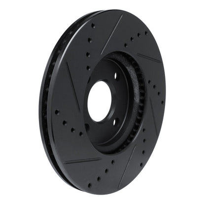 R1 Concepts R1 13-16 Ford Ecosport (Mexico) Front Right Drilled & Slotted Black Brake Rotor