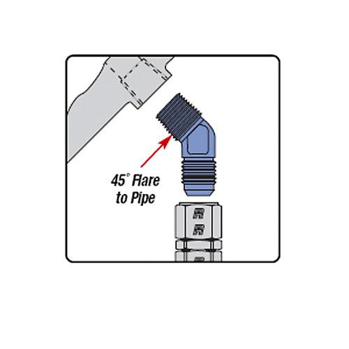 Russell Performance -8 AN to 1/2in NPT 45 Degree Flare to Pipe Adapter