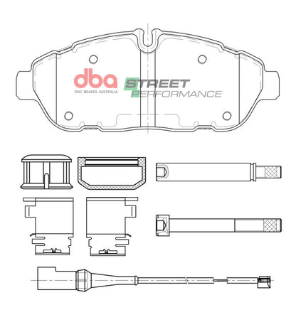 DBA 20-22 Ford Transit-150 AWD (6 Lug) Front SP Performance Brake Pads