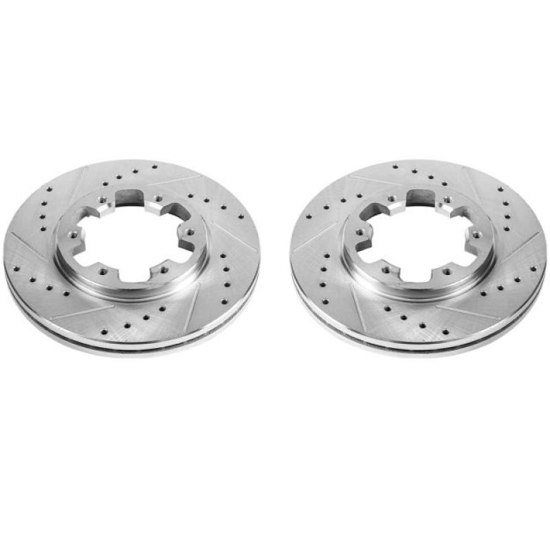 PowerStop Power Stop 85-86 Nissan 720 Front Evolution Drilled & Slotted Rotors - Pair