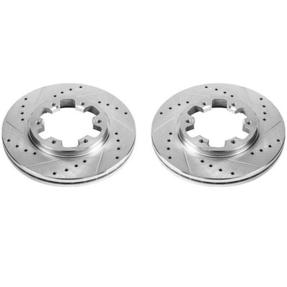 PowerStop Power Stop 85-86 Nissan 720 Front Evolution Drilled & Slotted Rotors - Pair