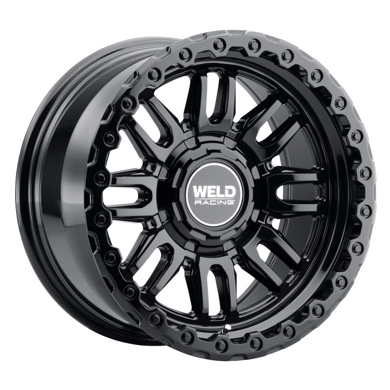 Weld Off-Road Swift 17x9in - 8x180 BP - ET-12 - 124.3mm CB - Gloss Black Wheel & Ring